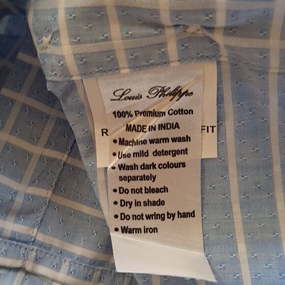 Louis Phillipe Checkered Casual Shirt Medium - Picture 4 of 7